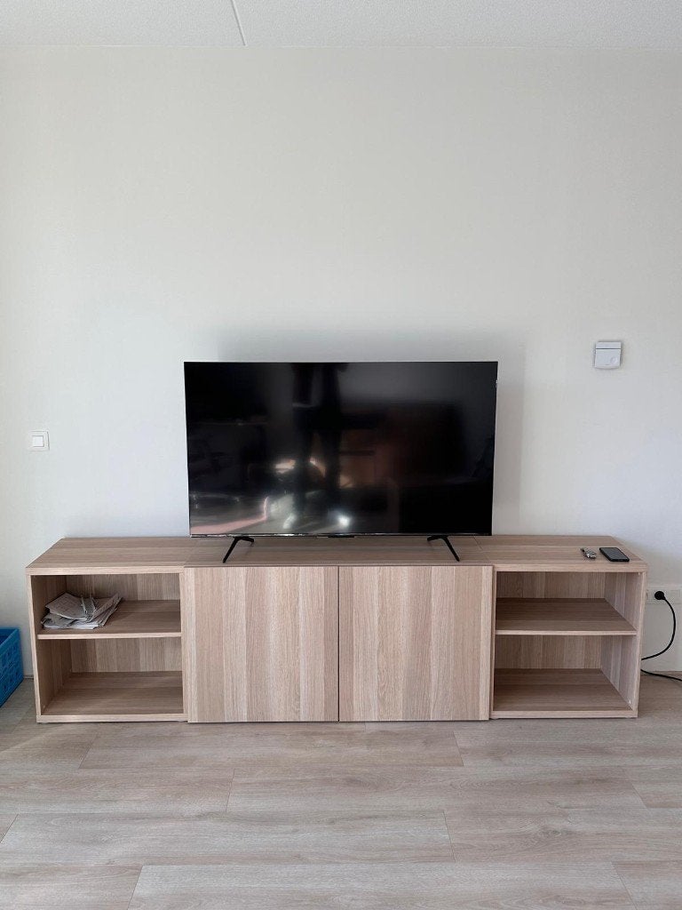 Ikea besta tv meubel, Ophalen, Eikenhout, Zo goed als nieuw, 200 cm of meer