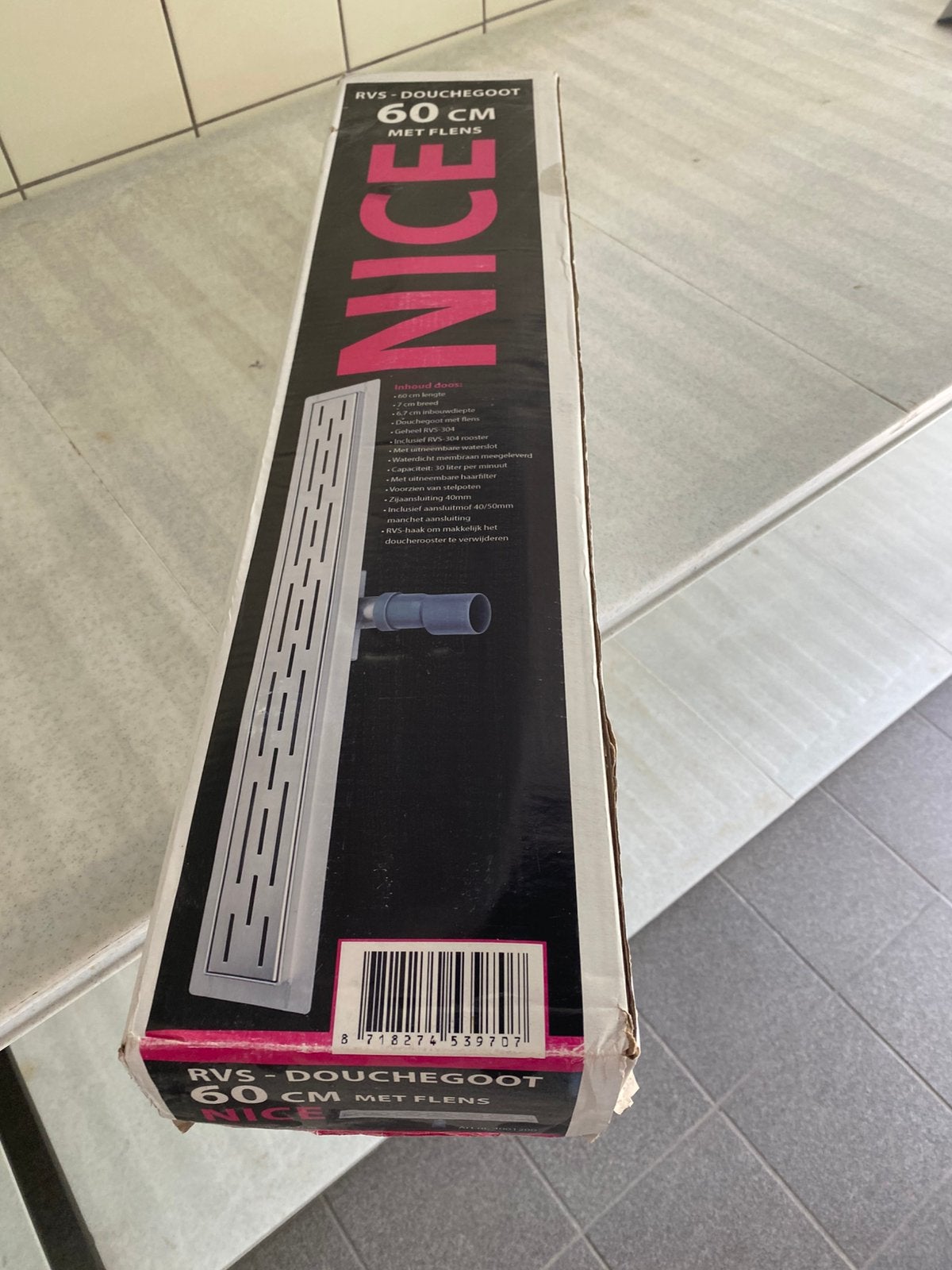 RVS douchegoten 60 cm, Ophalen, Nieuw, Rvs, Douche