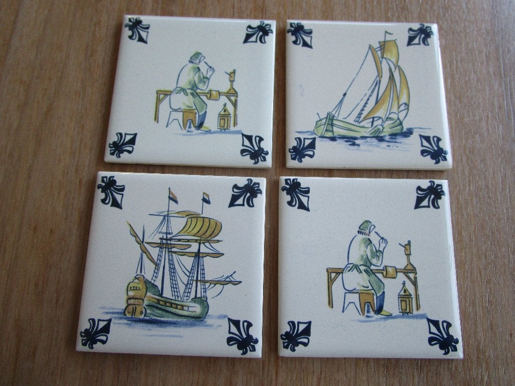 KLM tegels + speldjes /badge, Ophalen of Verzenden, Gebruikt, Patch, Badge of Embleem