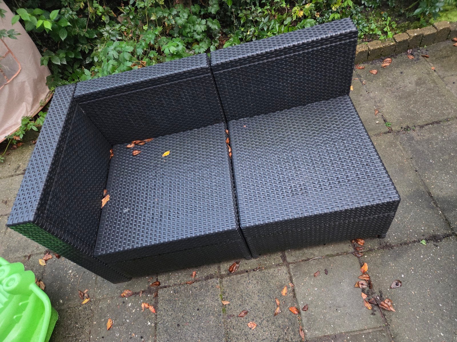 wicker tuin bank, Ophalen, Gebruikt