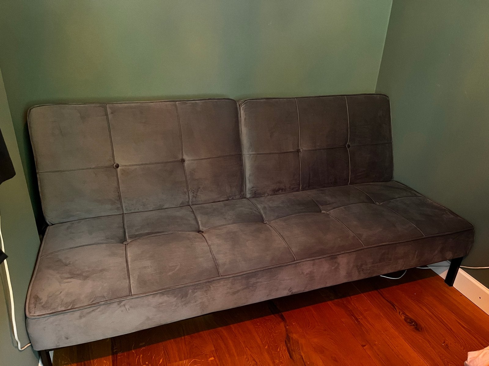 Grijze slaapbank - Moet nu weg, Ophalen, Gebruikt, Tweepersoons, 180 cm