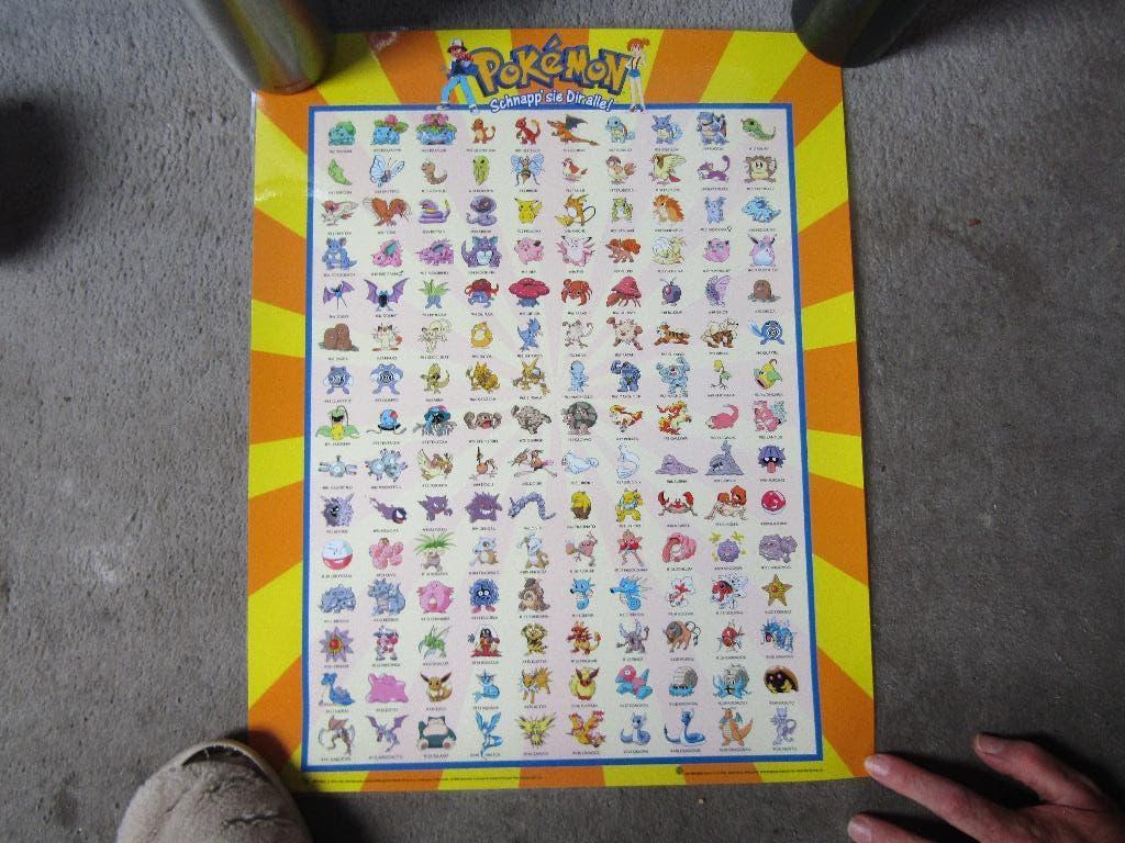 Poster Pokemon 50x40 geplastificeerd ALLEEN OPHALEN, Verzamelen, Posters, Ophalen, Rechthoekig Staand, Zo goed als nieuw, A1 t/m A3