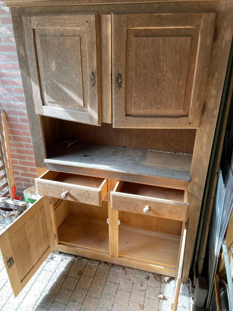 Hardhouten buffetkast 0.37x1.20x1.90, Huis en Inrichting, Kasten | Secretaires, Ophalen, Gebruikt