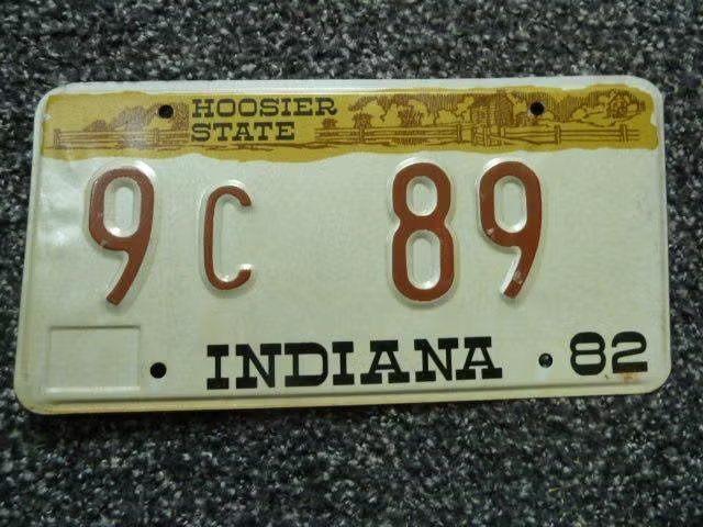 Kentekenplaat licenseplate Indiana Hoosier State USA, Verzenden, Gebruikt, Auto's