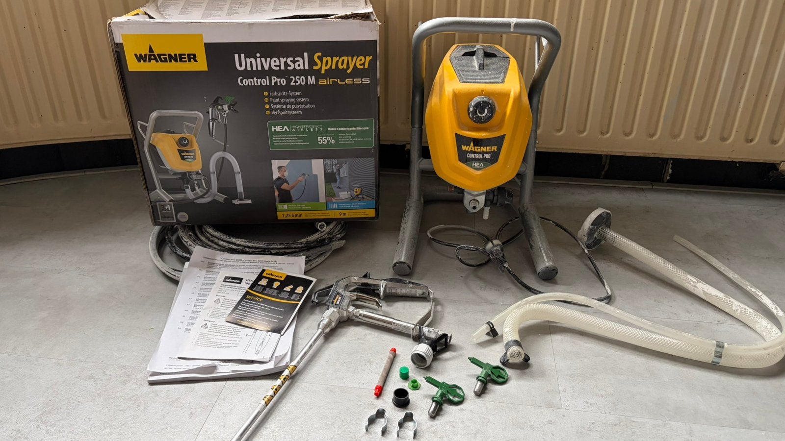 WAGNER Airless-spuitinstallatie Control Pro 250 M, Ophalen of Verzenden, Zo goed als nieuw, Verfspuit of Verfpomp