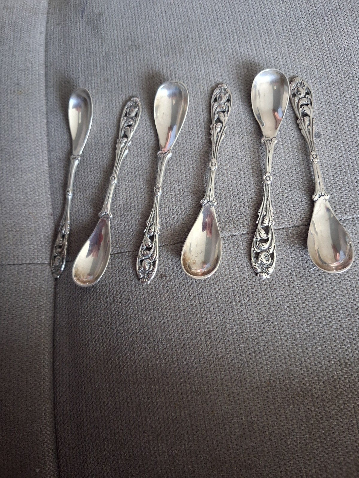 6 zilveren lepeltjes, Ophalen of Verzenden