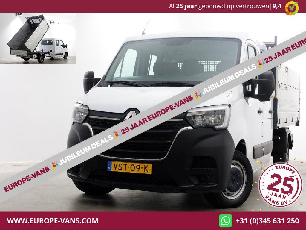 Renault Master T35 2.3 dCi 145pk L3 D.C. Kipper met hoge boo, Auto's, Voorwielaandrijving, 145 pk, 2421 kg, Gebruikt