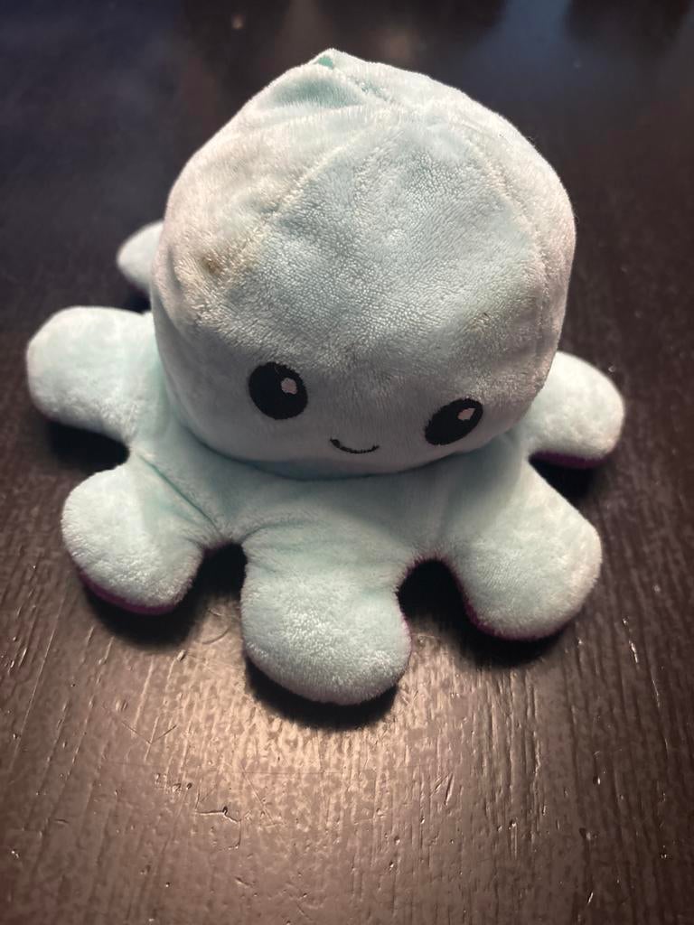 Omkeerbare Octopus Knuffel - 2 Kleuren, Gebruikt, Overige typen, Ophalen of Verzenden, Meerkleurig