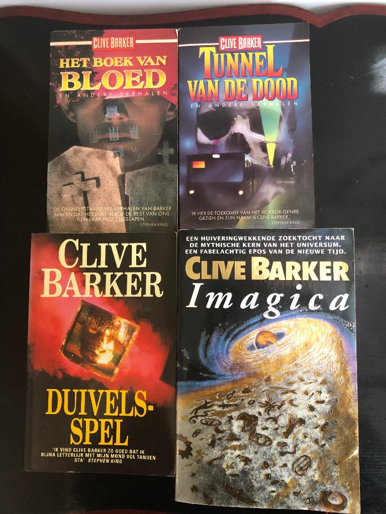 Clive Barker - Set van 4 boeken; Duivelsspel, Imagica, Boeken, Ophalen of Verzenden, Gelezen, Clive Barker
