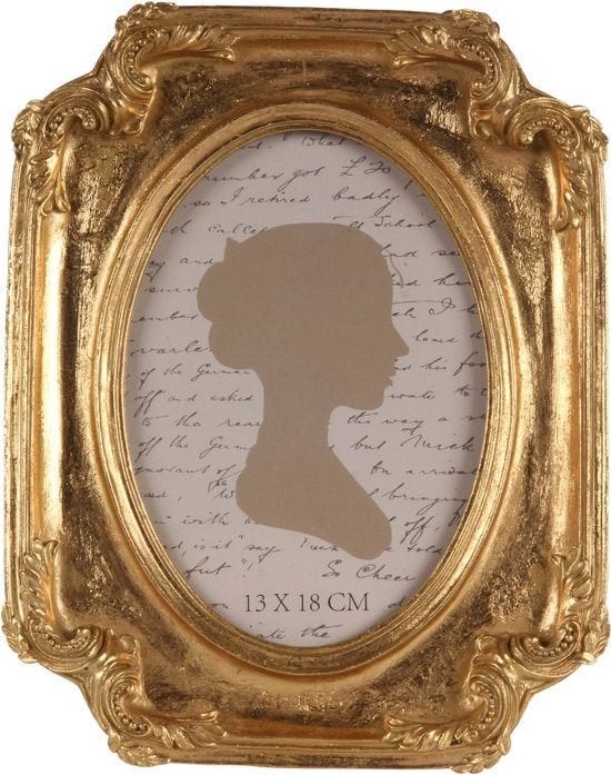 Barokke Fotolijst Goud 13x18 cm - Resin Staand, Huis en Inrichting, Kunststof, 19 cm, Onbekend, Nieuw