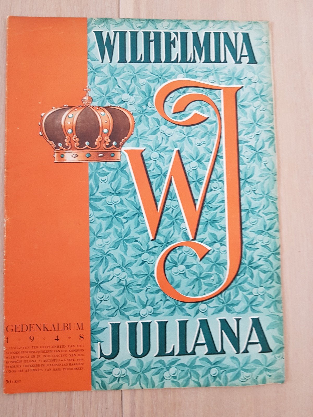 Vintage Gedenkalbum 1948 Wilhelmina Juliana, Ophalen of Verzenden, Nederland, Overige typen