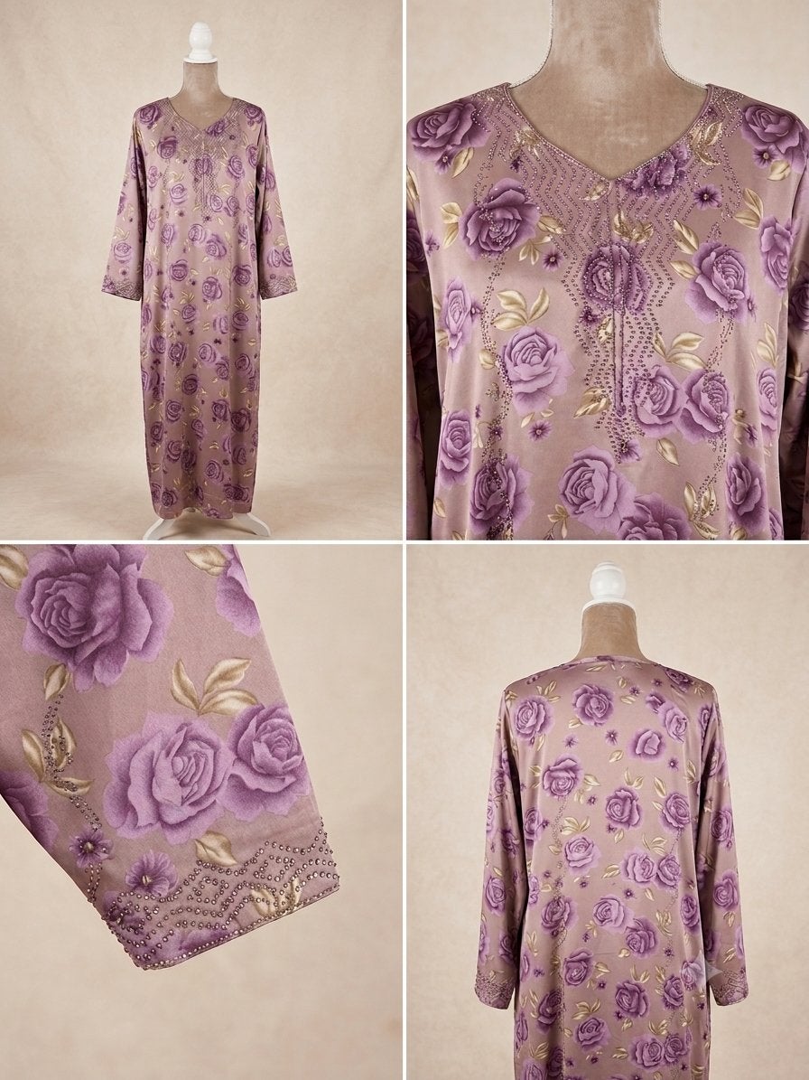 Prachtige Emiraatse Mghawar / Abaya uit Dubai (Maat L), Kleding | Dames, Jurken, Ophalen of Verzenden, Zo goed als nieuw, Maat 42/44 (L)