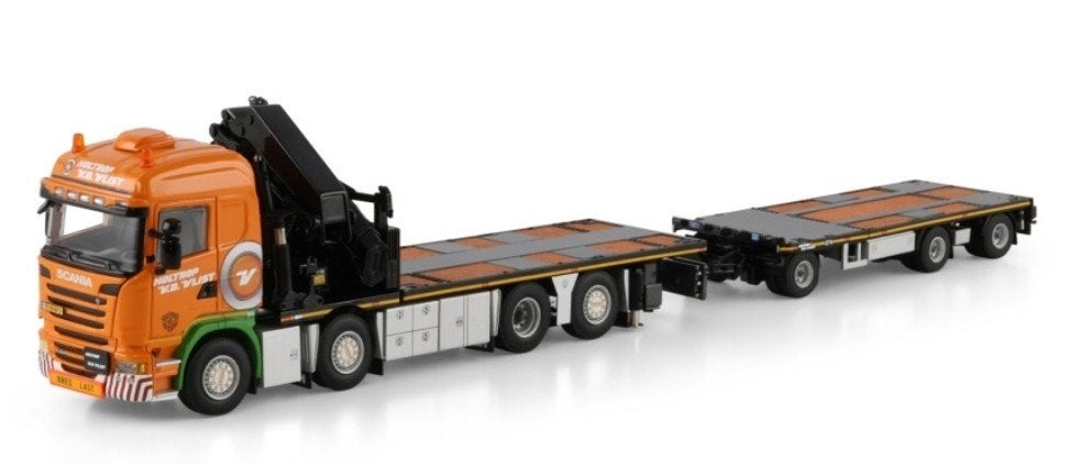 WSI SCANIA BAKWAGEN + PK 92002 SH + VLAKKE TRAILER +