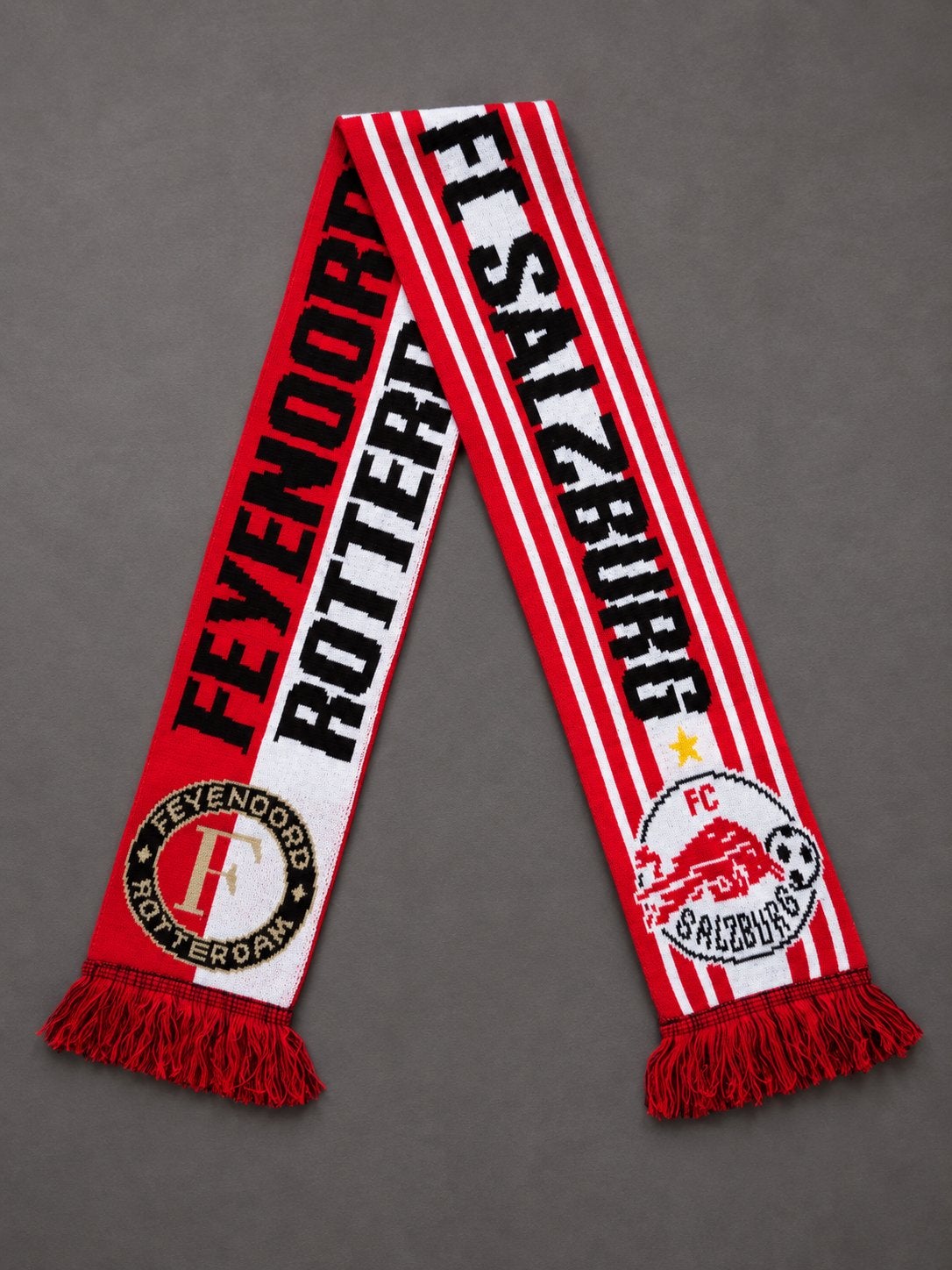 Feyenoord FC Salzburg sjaal vintage voetbal supporters, Maat M, Ophalen of Verzenden, Zo goed als nieuw, Clubaccessoires