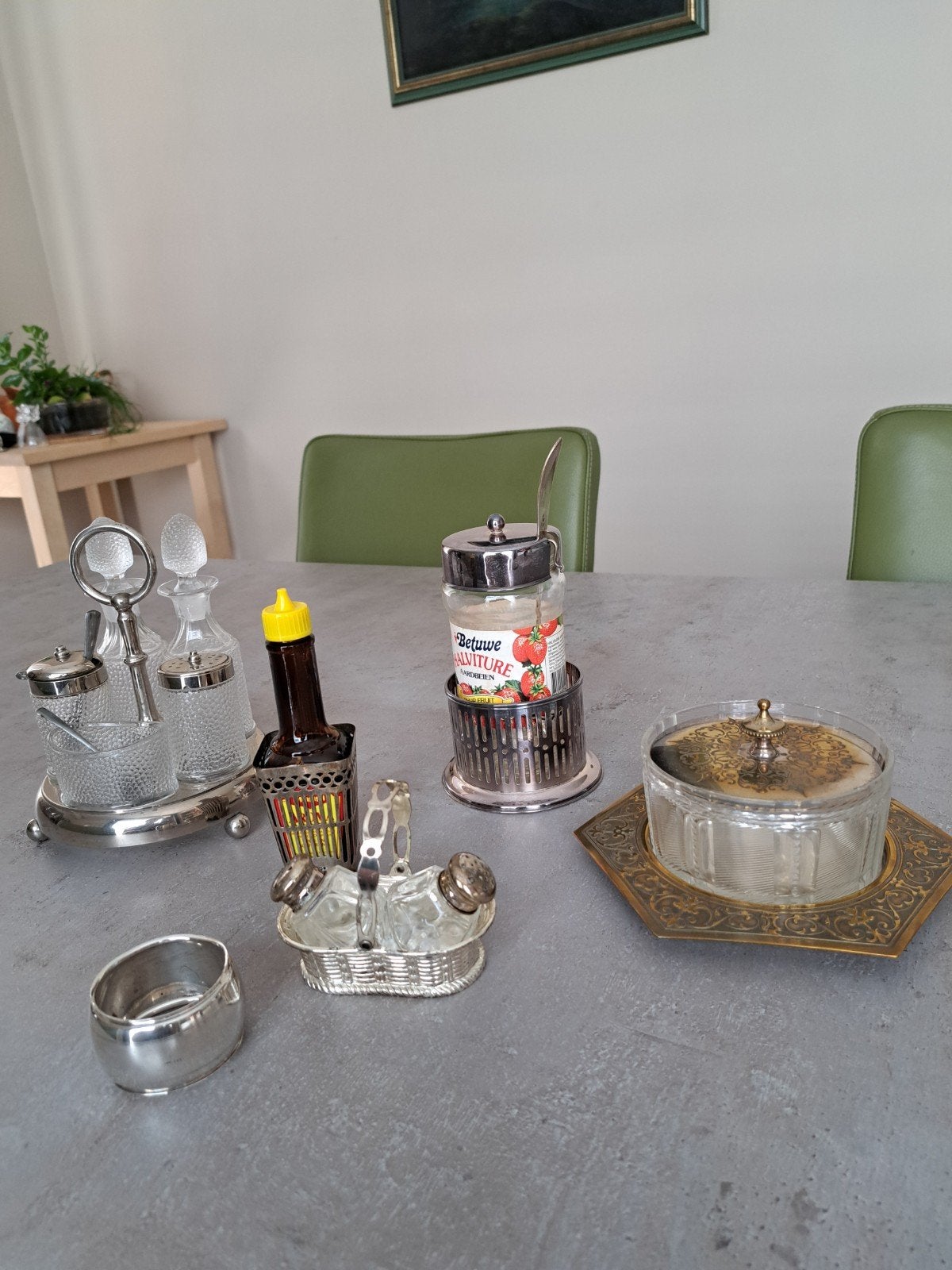 Vintage Zilver Tafelaccessoires Set, Ophalen