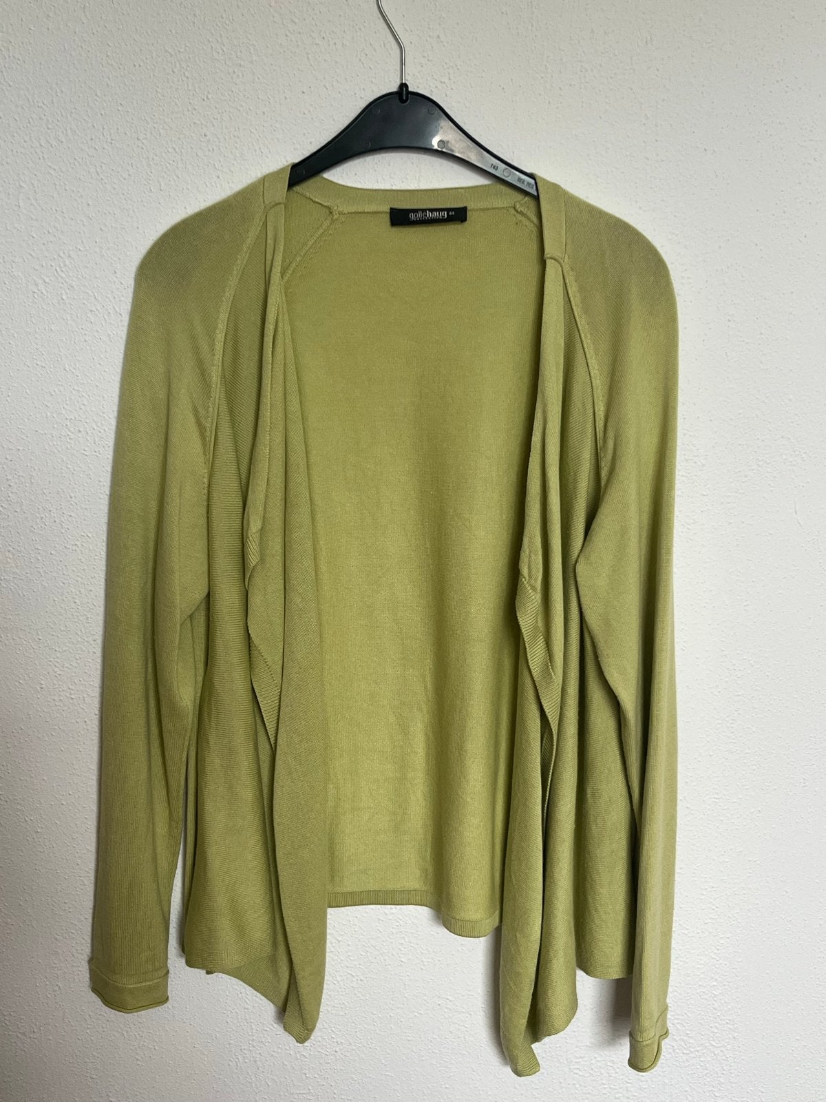 Gollehaug Lichtgroen Knopenloos Waterval Vest Maat 44, Ophalen, Gedragen, Maat 42/44 (L), Groen