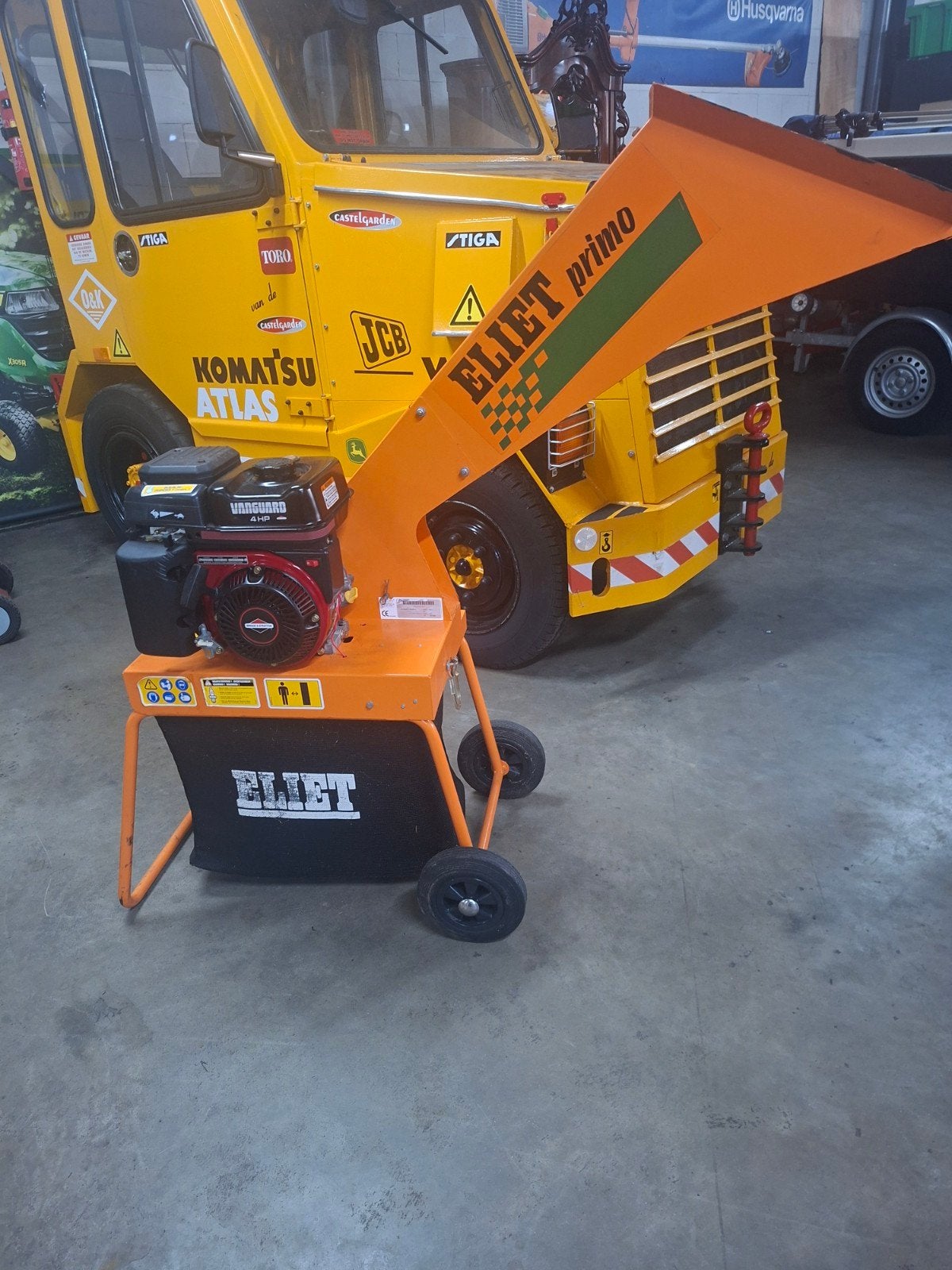 eliet hakselaar benzine 4.pk Briggs en stratton., Tuin en Terras, Hakselaars, Ophalen of Verzenden, Gebruikt