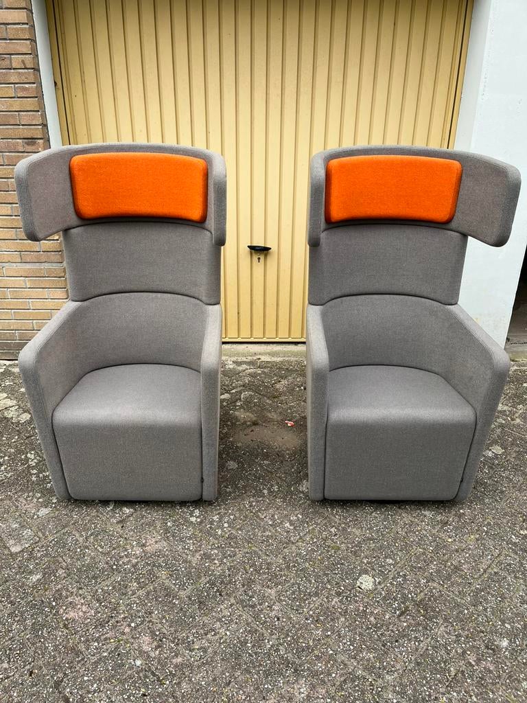 2 Bene Parcs Wing Chair-Fauteuils, Ophalen, Gebruikt, 75 tot 100 cm, Stof
