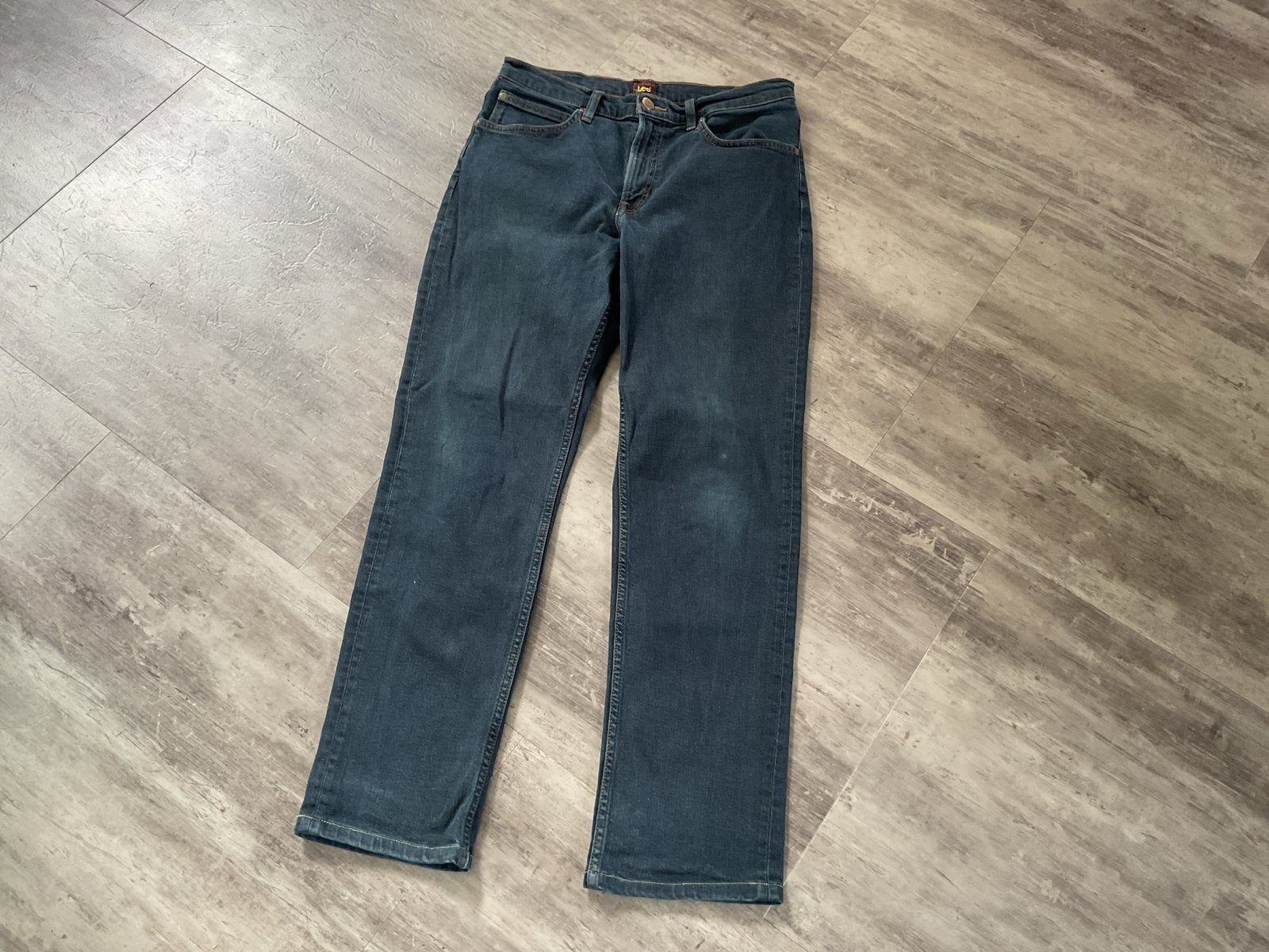 Lee Brooklyn Straight Jeans W33 lengte binnenbeen 75 cm, Ophalen of Verzenden, Gedragen, Blauw, W33 - W34 (confectie 48/50)