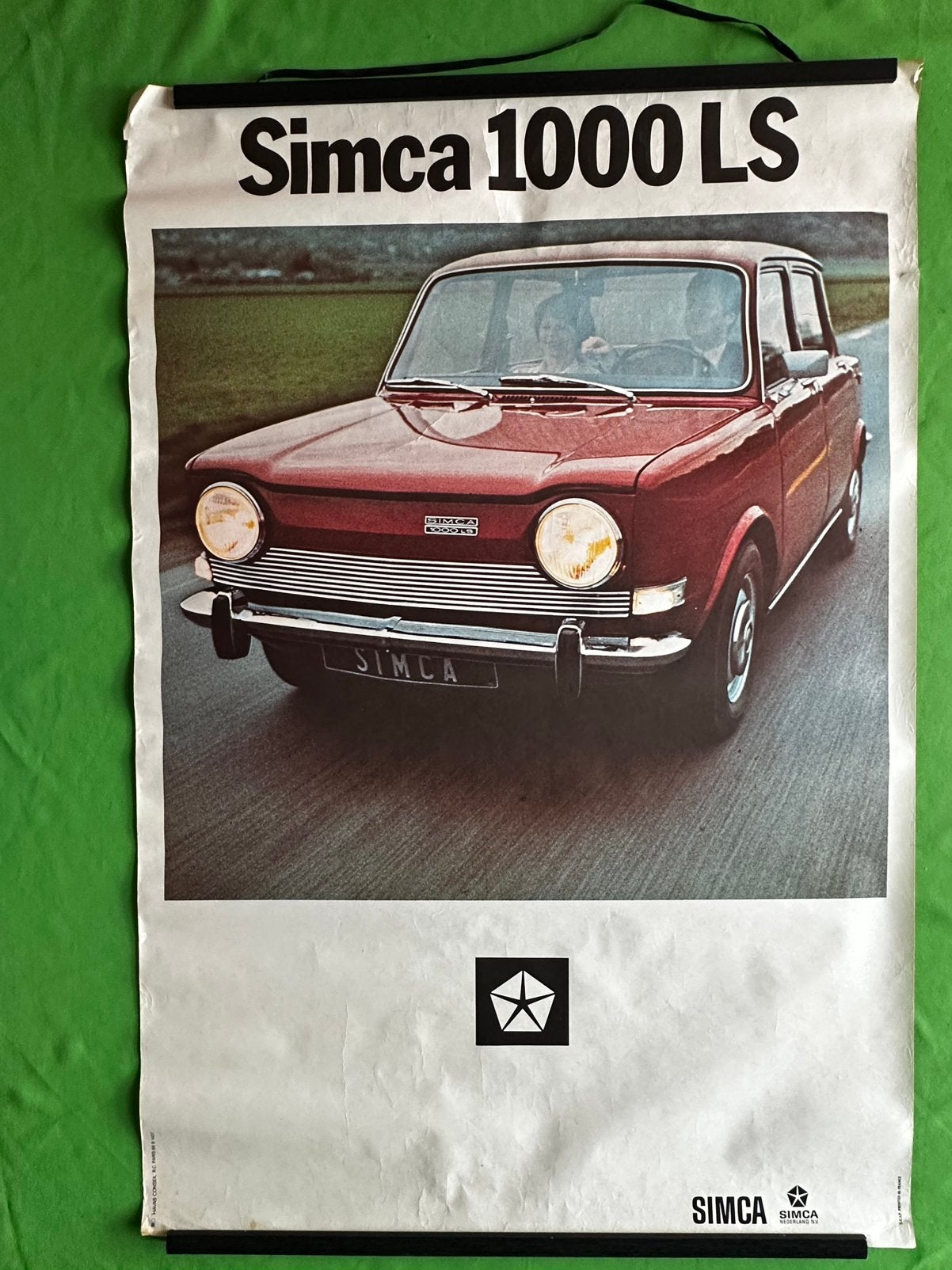 Simca 1000 LS originele dealerposter XL uit 1966! Zeldaam!!, Ophalen of Verzenden, Gebruikt, Auto's