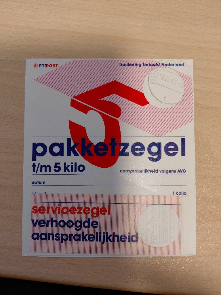 Pakketzegel t/m 5kilo verhoogde aansprakelijkheid, Verzenden, Overige typen