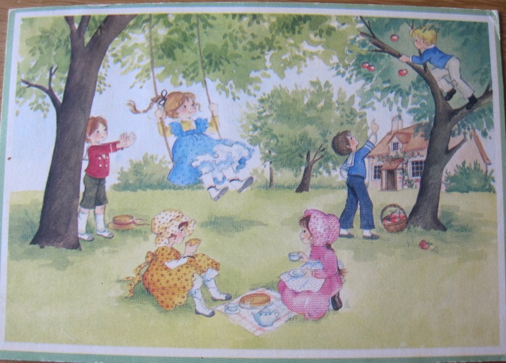 Hendrik Pierson stichting - kinderen spelen in de tuin, Verzenden, 1980 tot heden, Ongelopen, Kinderen