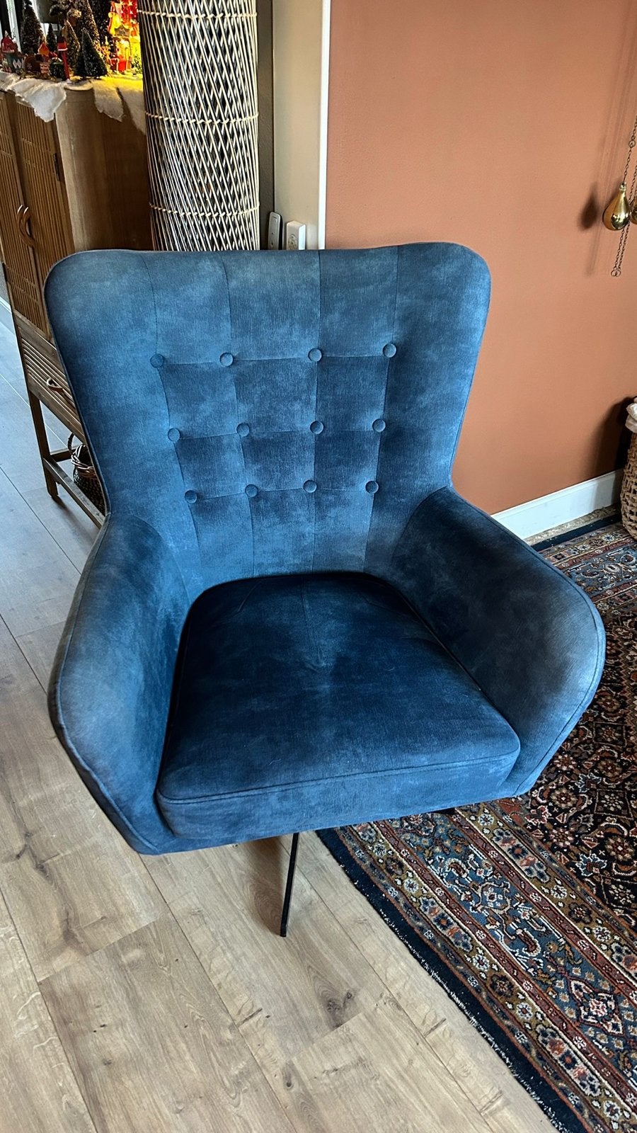UrbanSofa Ira-Nessy Draai Fauteuil - Blauw, Huis en Inrichting, Stoelen, Blauw, Ophalen of Verzenden, Zo goed als nieuw, Eén