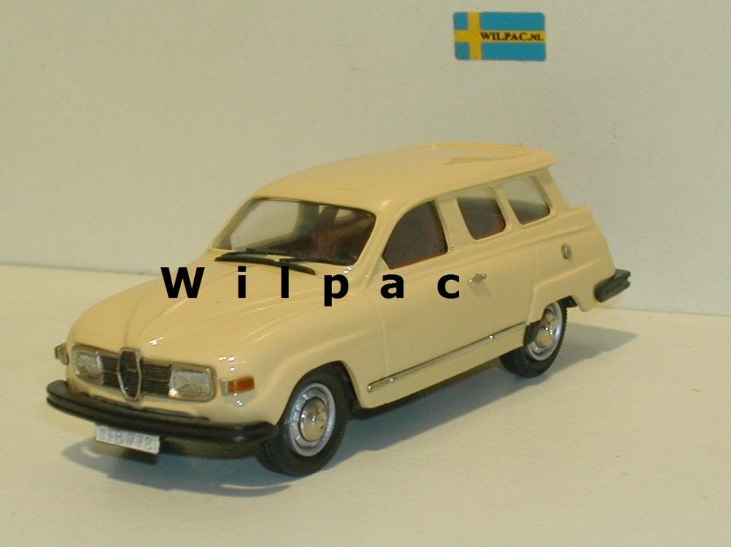 Saab 95 geel 1:43. Rob . Eddie. Robeddie. Re33a mint boxed., Ophalen of Verzenden, Nieuw, Auto, Overige merken