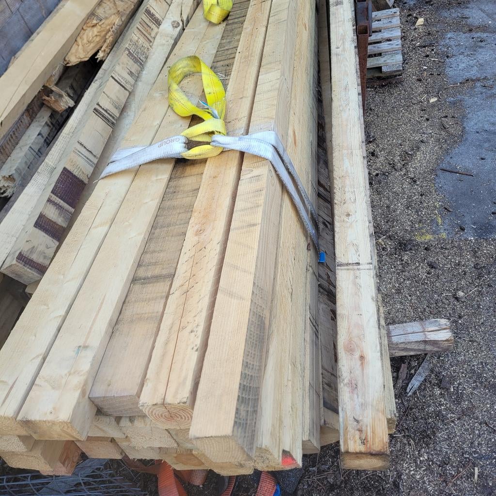 12 houten balken, Tuin en Terras, Haardhout, Minder dan 3 m³, Ophalen