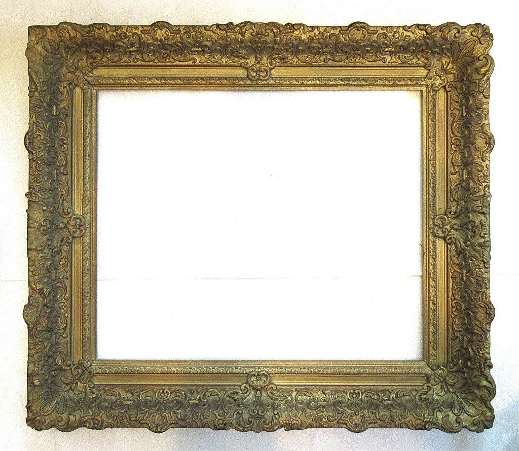 Antiek Brocante houten schilderijlijst, ca 1900., Ophalen, Schilderijlijst