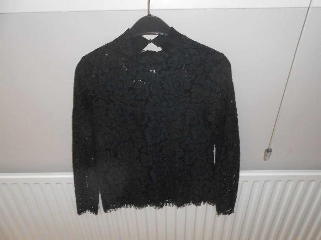 Zwarte kanten top maat M van Label Nick, Maat 38/40 (M), Label Nick, Zwart, Ophalen of Verzenden