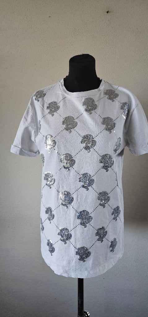 Reinders T-shirt met pailletten - Maat S (17325), Reinders, Wit, Ophalen of Verzenden, Korte mouw