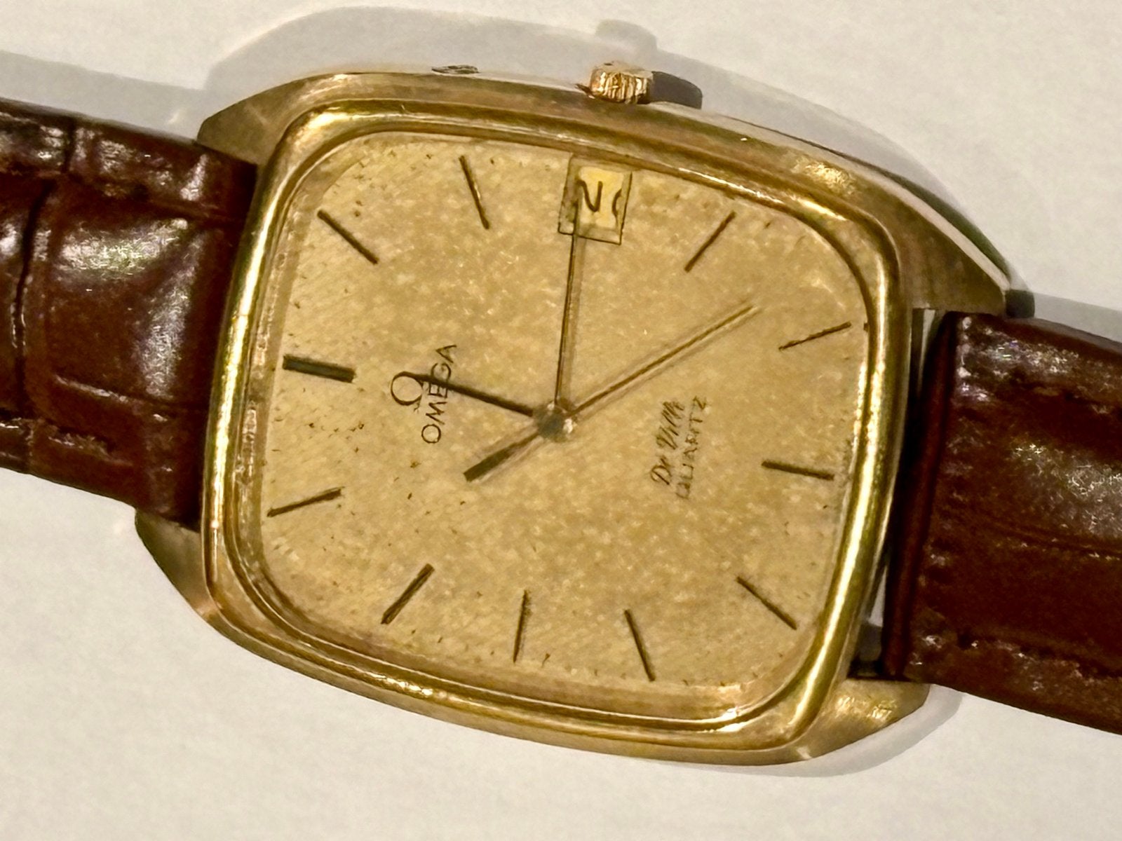 Omega De Ville Quartz 192.0042 - Dag/Datum - Swiss Made, Sieraden, Tassen en Uiterlijk, Staal, Polshorloge, Ophalen of Verzenden