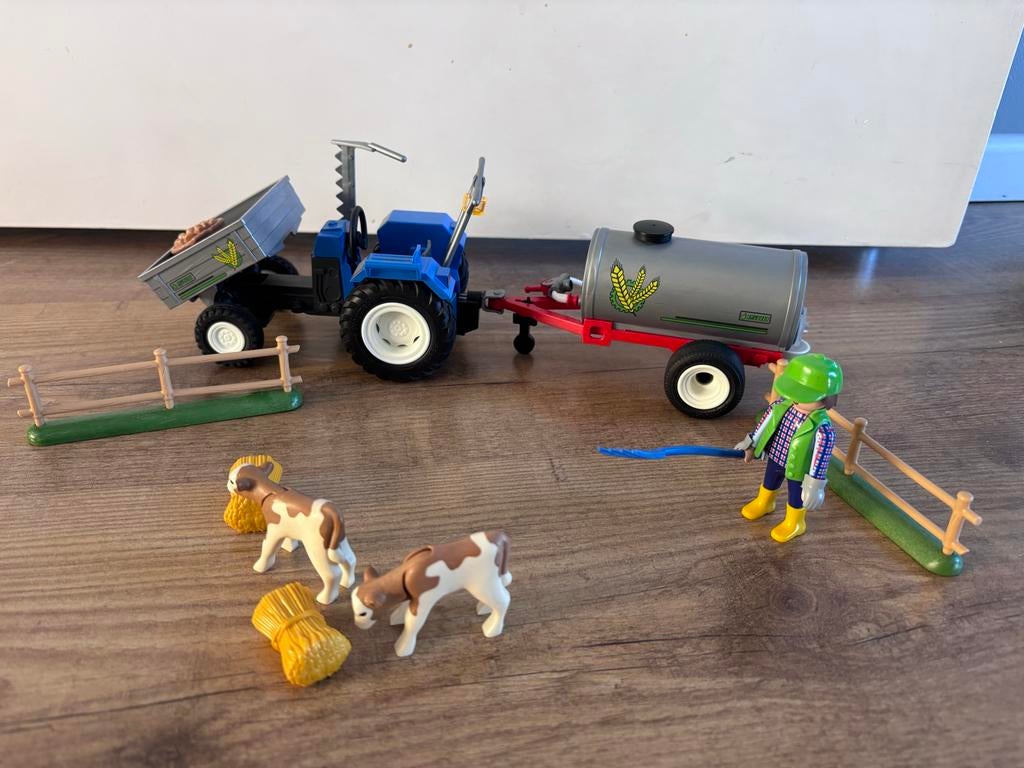 Playmobil Boerderij Set: Tractor, Kalfjes en Boer, Ophalen, Zo goed als nieuw, Jongen of Meisje