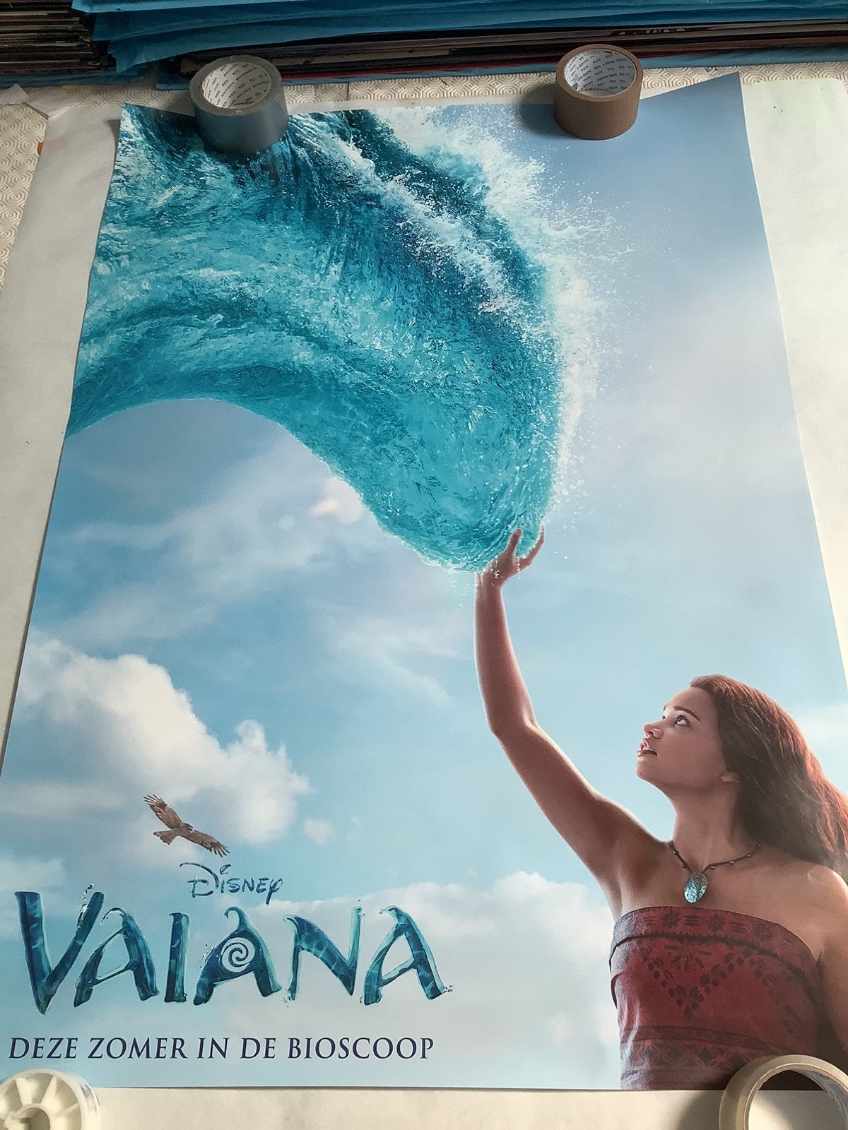 VAIANA  filmposterr  70-100 cm, Ophalen of Verzenden, Zo goed als nieuw, Film en Tv