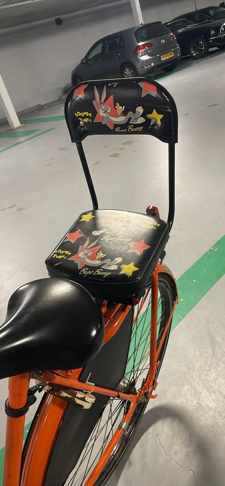 Bugs Bunny Achterzitje Fiets - Vintage Looney Tunes, Fietsen en Brommers, Fietsaccessoires | Fietsstoeltjes, Ophalen, Gebruikt