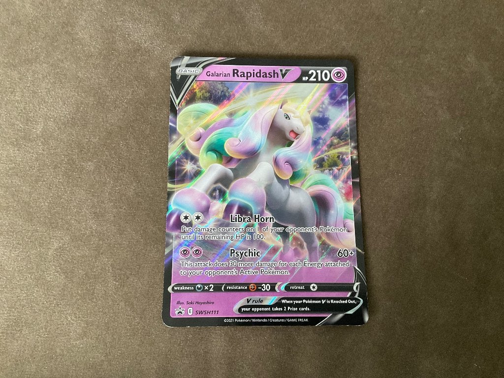 Galarian rapidash v kaart groot, Verzenden, Zo goed als nieuw