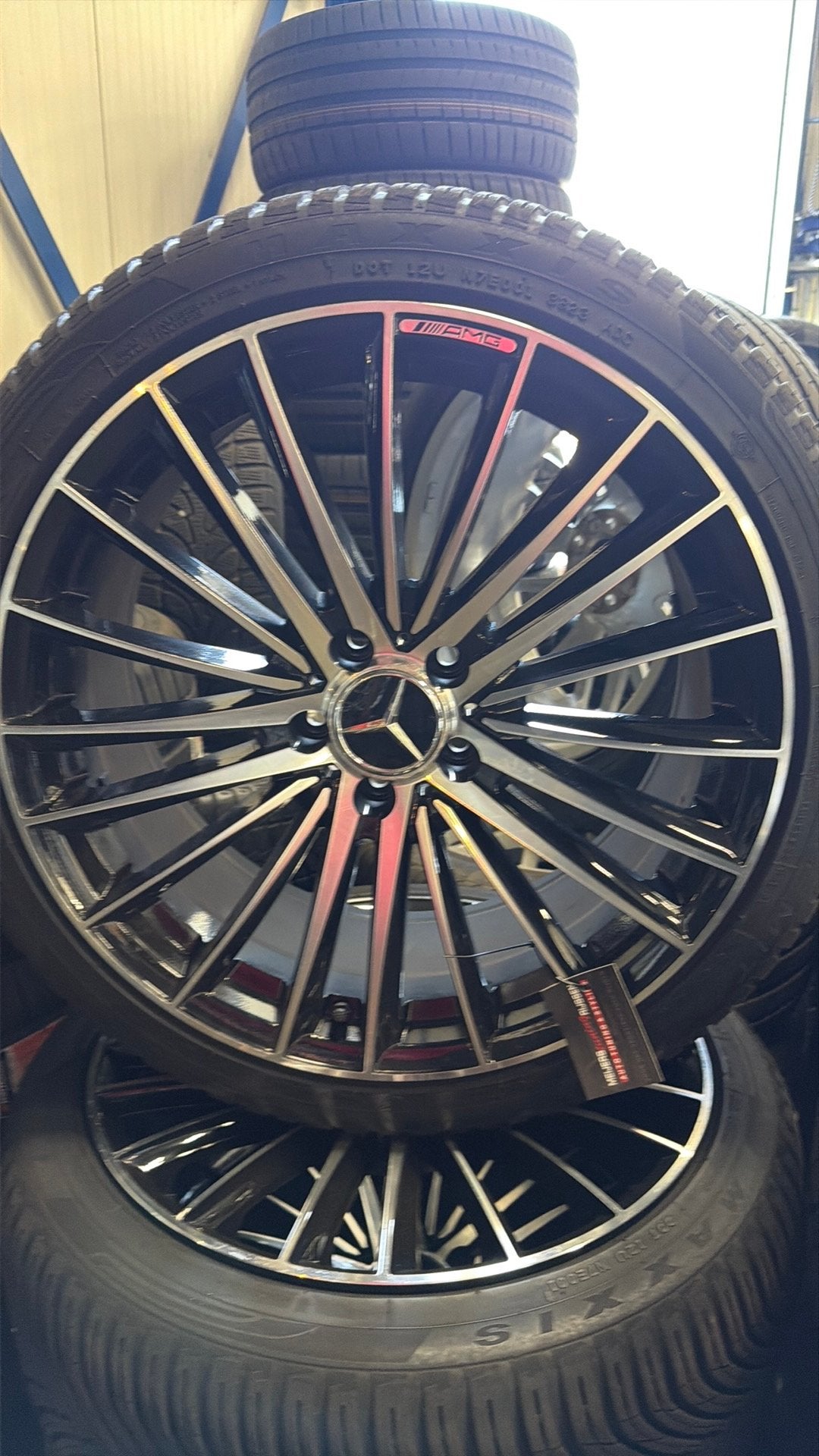 19” Breedset Mercedes C Klasse W206 all-season, 19 inch, Gebruikt, Banden en Velgen, Ophalen of Verzenden