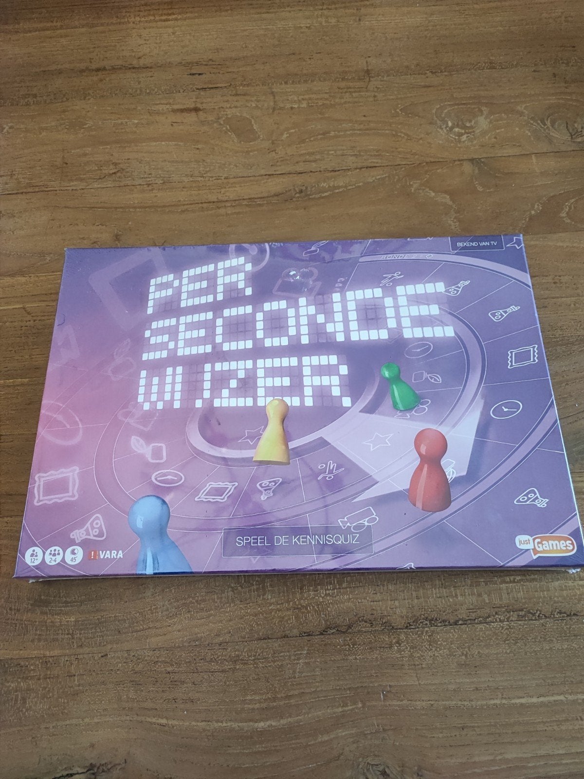 Per Seconde Wijzer Bordspel - Trivia - Nieuw in plastic, Drie of vier spelers, Ophalen of Verzenden, Nieuw, Just Games