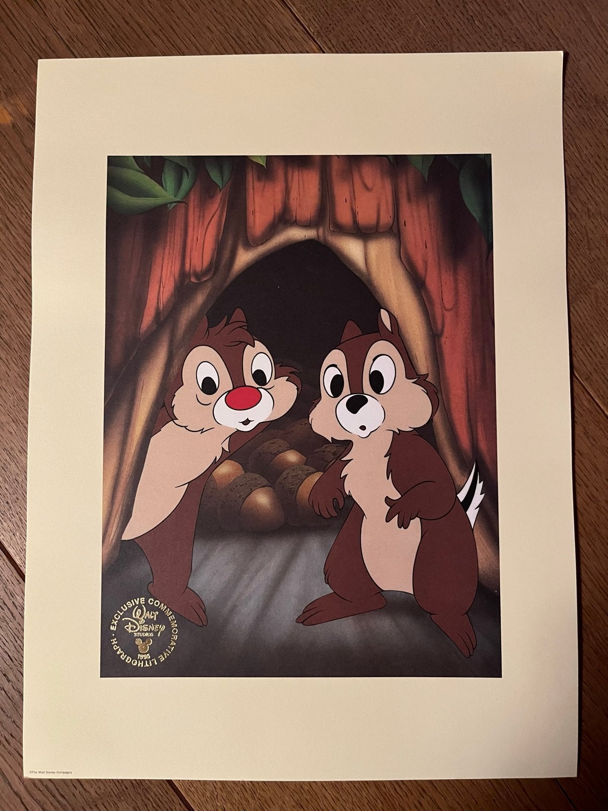 Disney Lithografie: Knabbel & Babbel en Frank & Frey (1995), Origineel, Ophalen of Verzenden, Dieren en Natuur, Lithografie