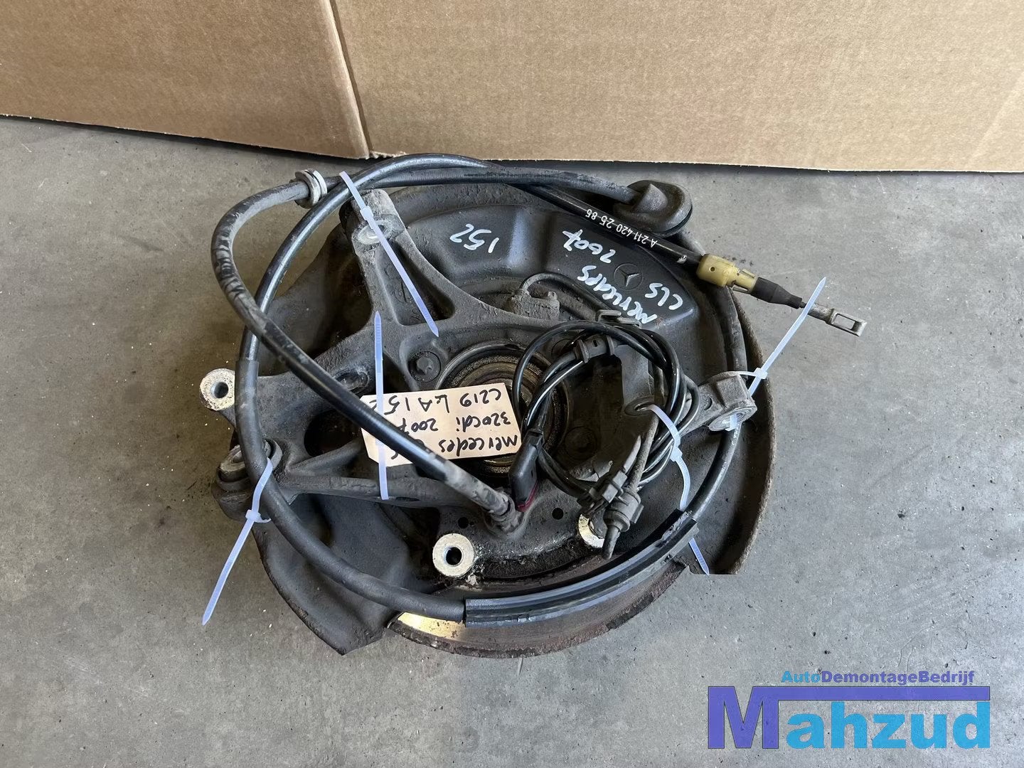 MERCEDES CLS C219 W211 LINKS ACHTER compleet fusee wiellager, Gebruikt, Mercedes-Benz AG, Mercedes-Benz, Ophalen of Verzenden