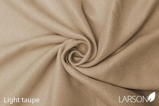 8x Larson Luxe Blackout Gordijn Ringen incl. 3x Gordijnroede, Huis en Inrichting, Overige merken, Beige, Nieuw, Gordijn