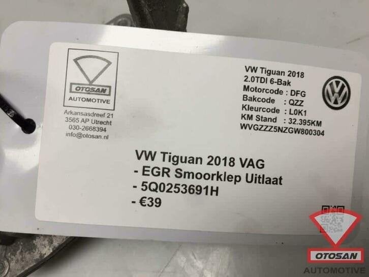 vw tiguan 5na 2018 egr smoorklep uitlaat 5q0253691h, Auto-onderdelen, Gebruikt, Volkswagen, Volkswagen AG, Berliner Ring 2
38440  Wolfsburg, DE