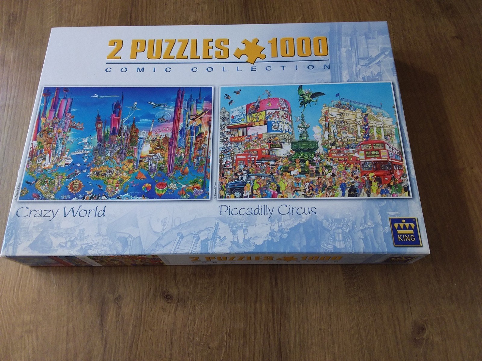 King 2 Puzzels 1000 Stukjes Comic Collection, Ophalen of Verzenden, 500 t/m 1500 stukjes, Zo goed als nieuw, Legpuzzel