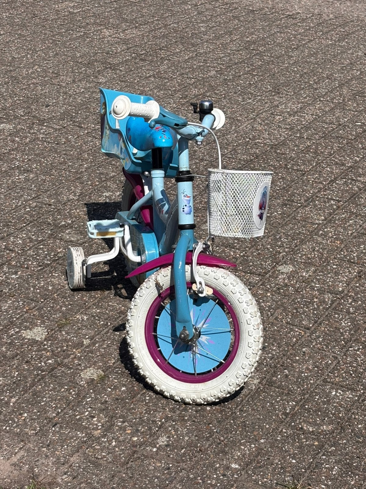 Frozen 12 inch kinderfiets izgs, Fietsen en Brommers, Fietsen | Kinderfietsjes, Ophalen, Zo goed als nieuw, Minder dan 16 inch