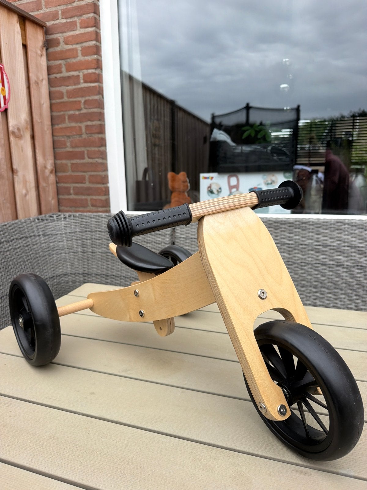 Houteen loopfiets, Ophalen of Verzenden, Zo goed als nieuw, Loopfiets