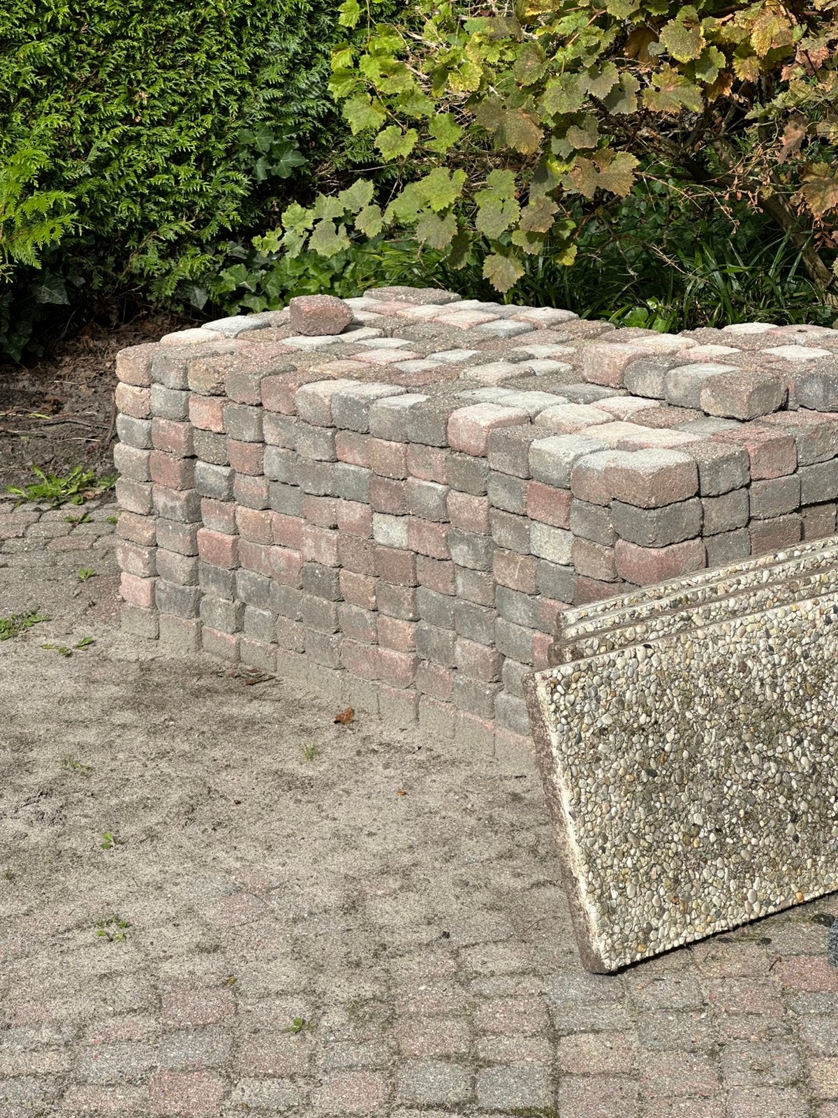 22m2 terras klinkers, Ophalen, Zo goed als nieuw, Beton, Klinkers