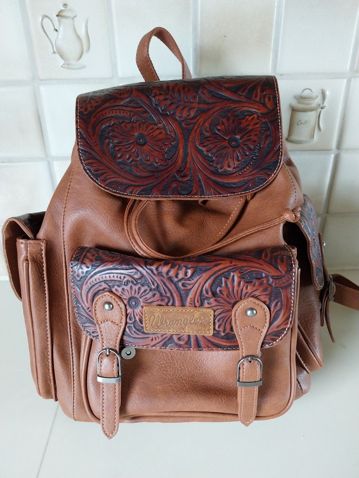 lederen Wranger rugtas nieuw, Overige merken, Minder dan 30 cm, Nieuw, Ophalen of Verzenden