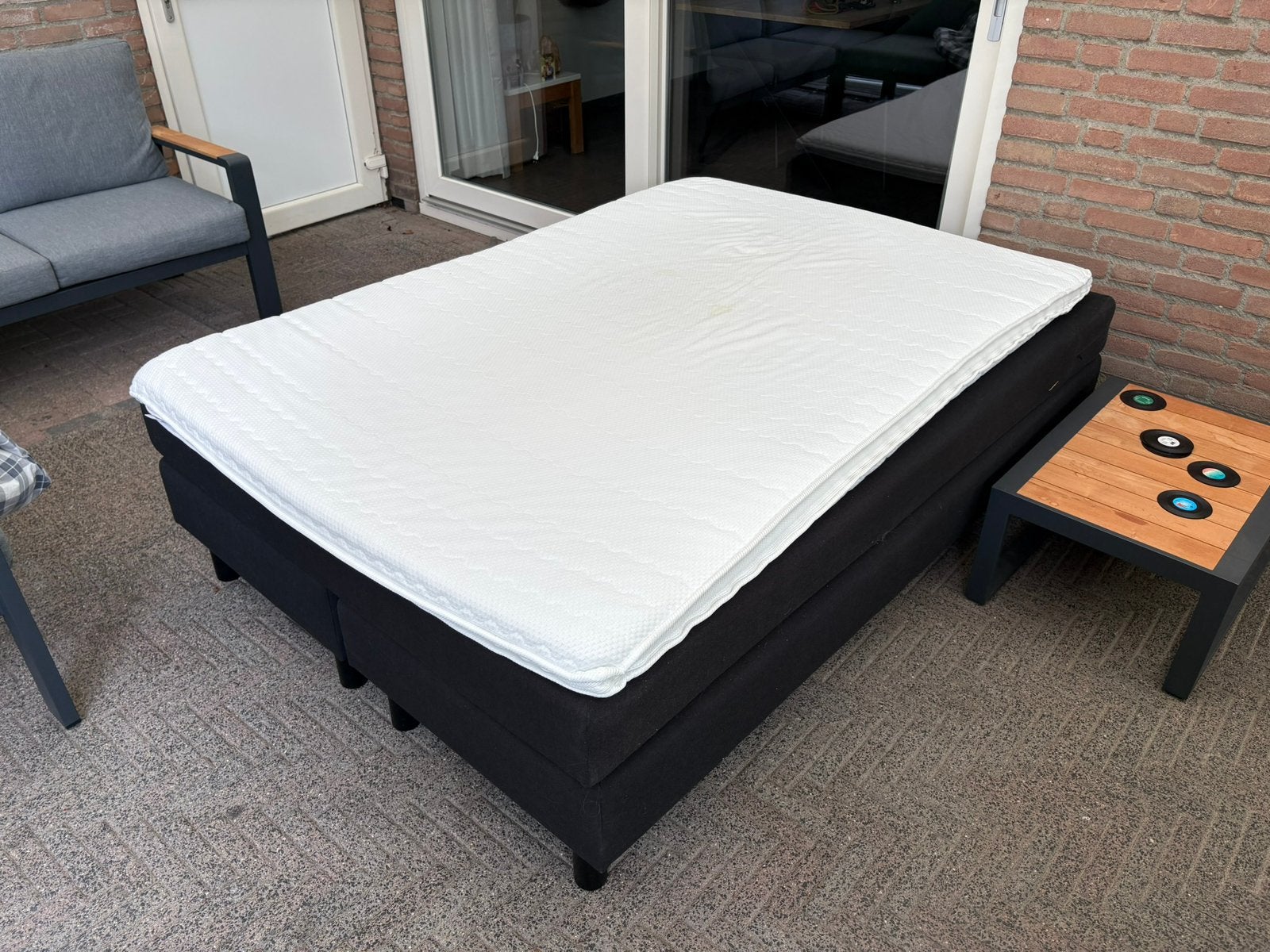 Jysk boxspring 140x200, Ophalen, 140 cm, Zo goed als nieuw, Twijfelaar