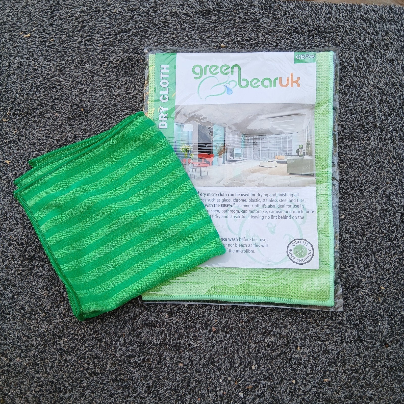 Groene beer droogdoek Microvezel 24x18 cm + schoonmaakdoek, Ophalen of Verzenden, Overige typen